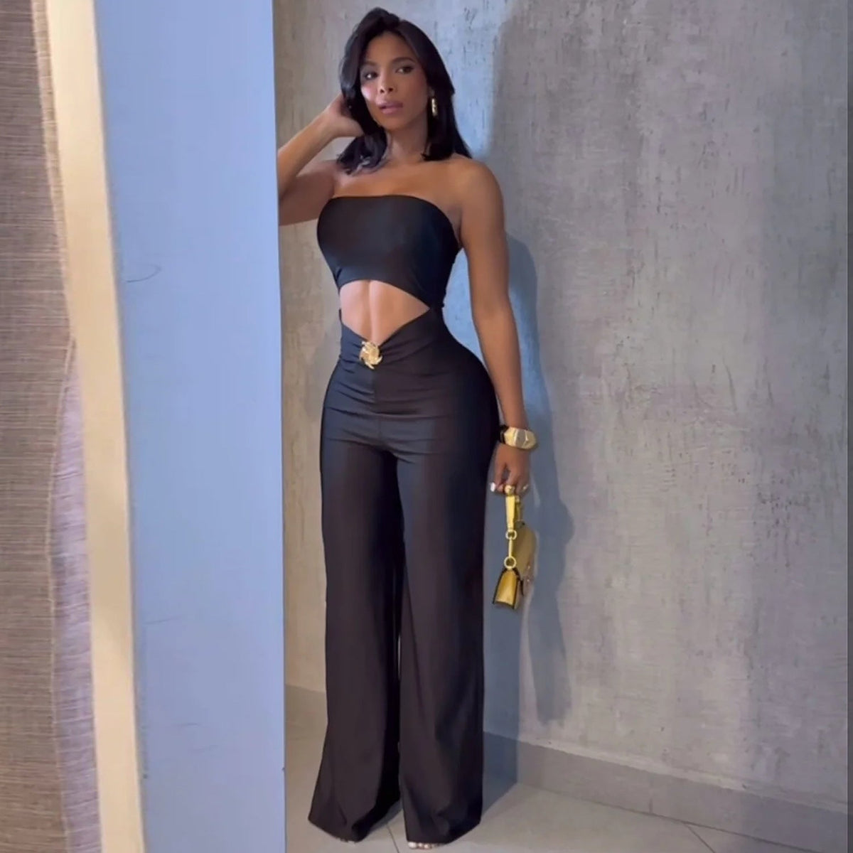 Women Wear Summer Slim Stretch Casual Jumpsuit
