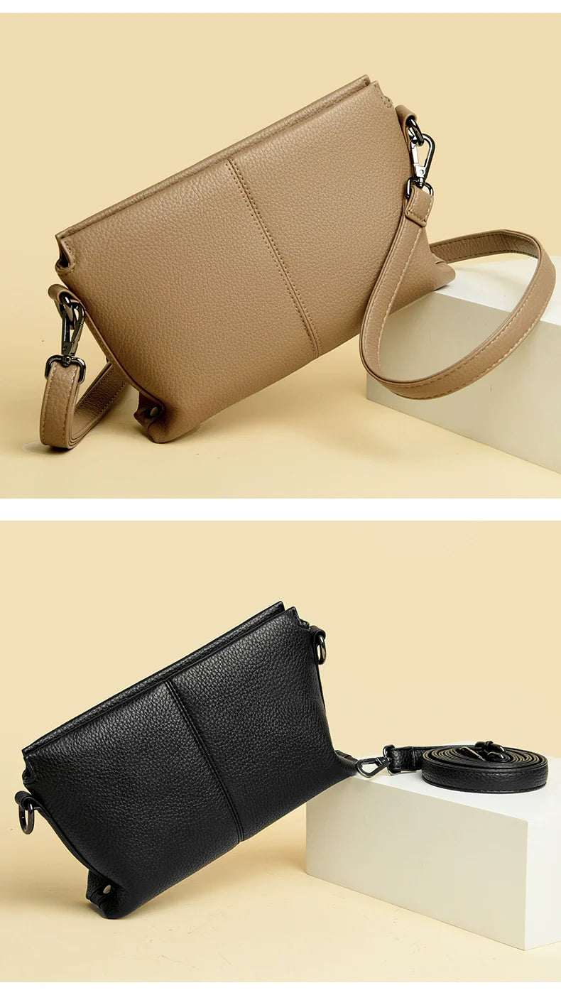 Western Style Soft Leather Women's Crossbody Bag | Fashion Small Square Shoulder Bag (Commuting & Casual Handbag)