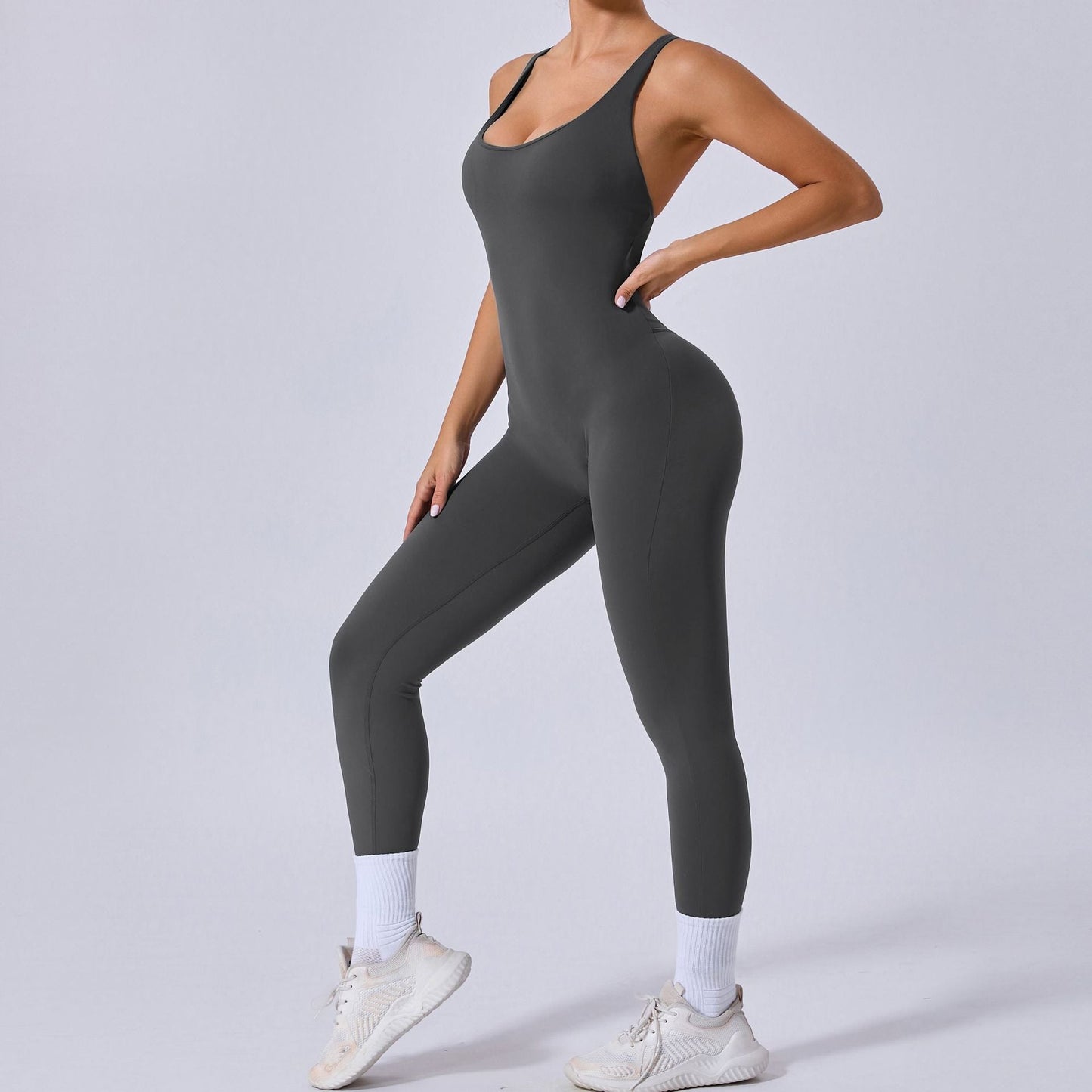 Autumn Sand Cross Beauty Back Exercise Yoga Bodysuit Adjustable Shoulder Strap Hip Lifting One Piece Yoga Clothes