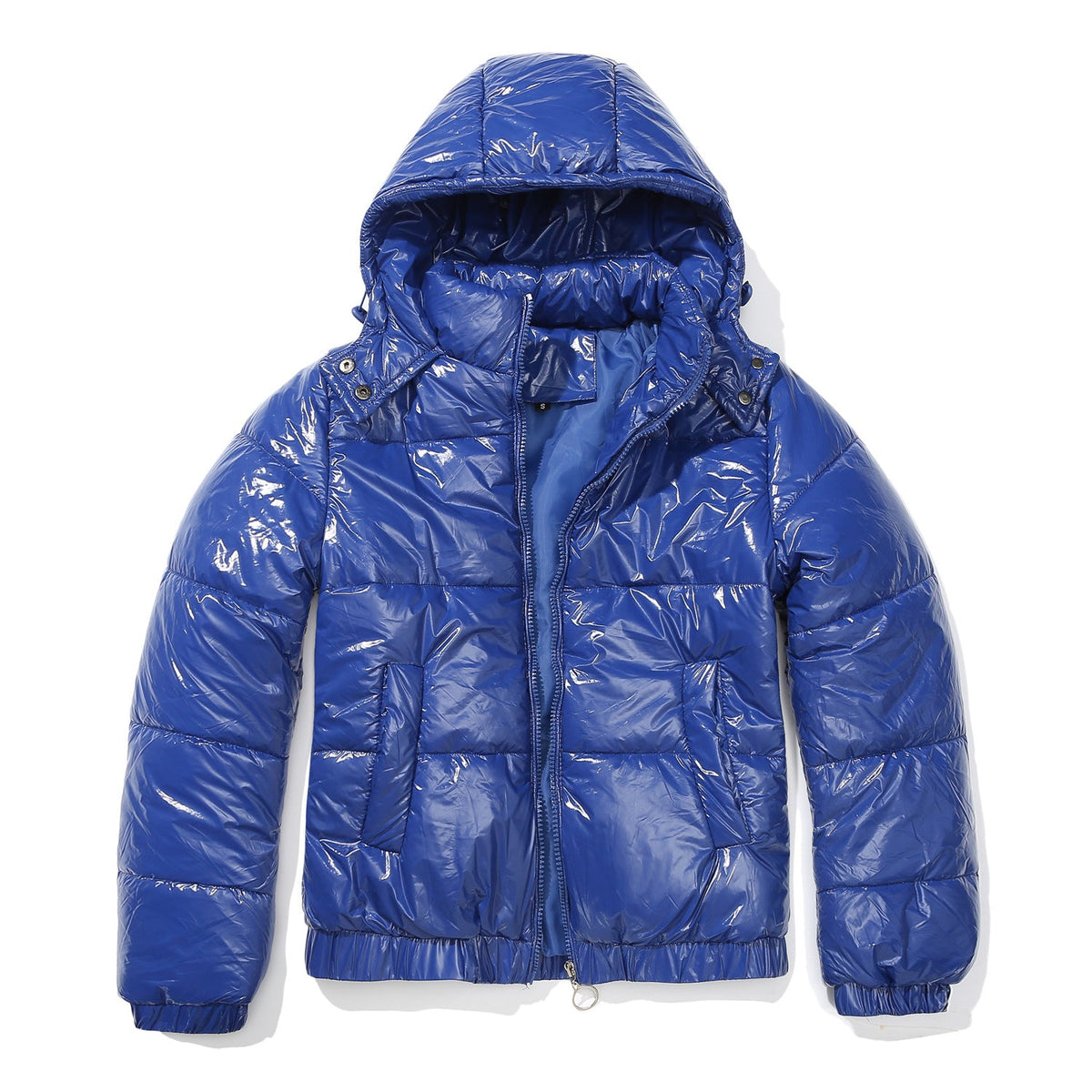 Fall Winter Hooded Cotton Padded Clothes 20D Film Splash Proof Fashionable Jacket Long Sleeve Glossy Cotton Padded Clothes for Women