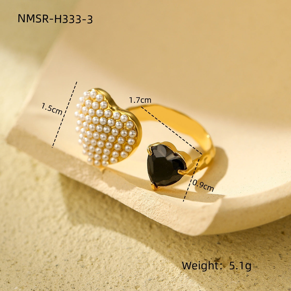 French Entry Lux Open Adjustable High Sense Titanium Steel Ring Double Layer Rhinestone Zircon Stainless Steel Ring for Women