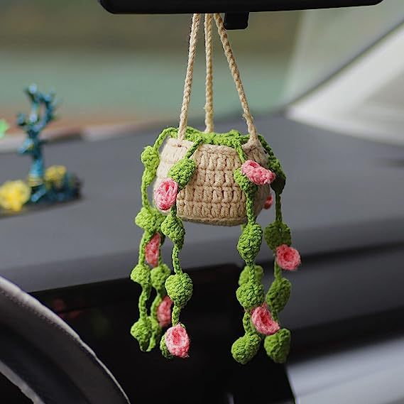 Car plant pendant Car decoration Rearview mirror pendant Creative wool in the car