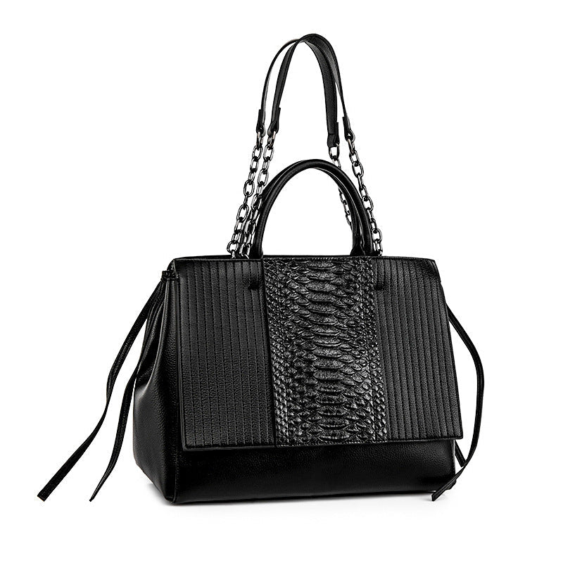 Tote Bag Crocodile Pattern Stylish Good Texture Bag Women Large Capacity Women Bag Shoulder Handbag