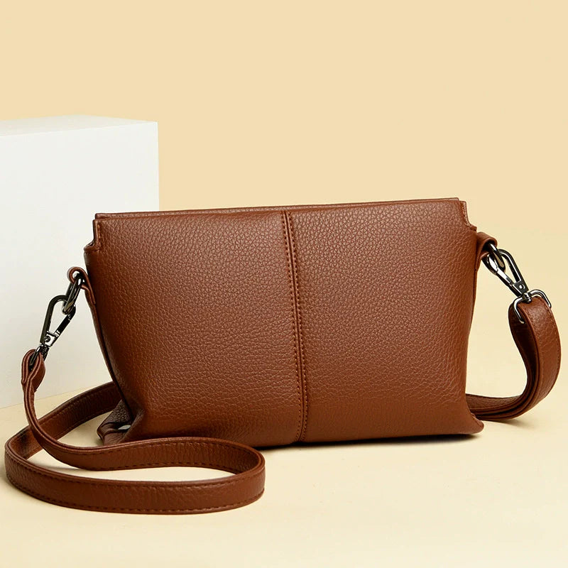 Western Style Soft Leather Women's Crossbody Bag | Fashion Small Square Shoulder Bag (Commuting & Casual Handbag)