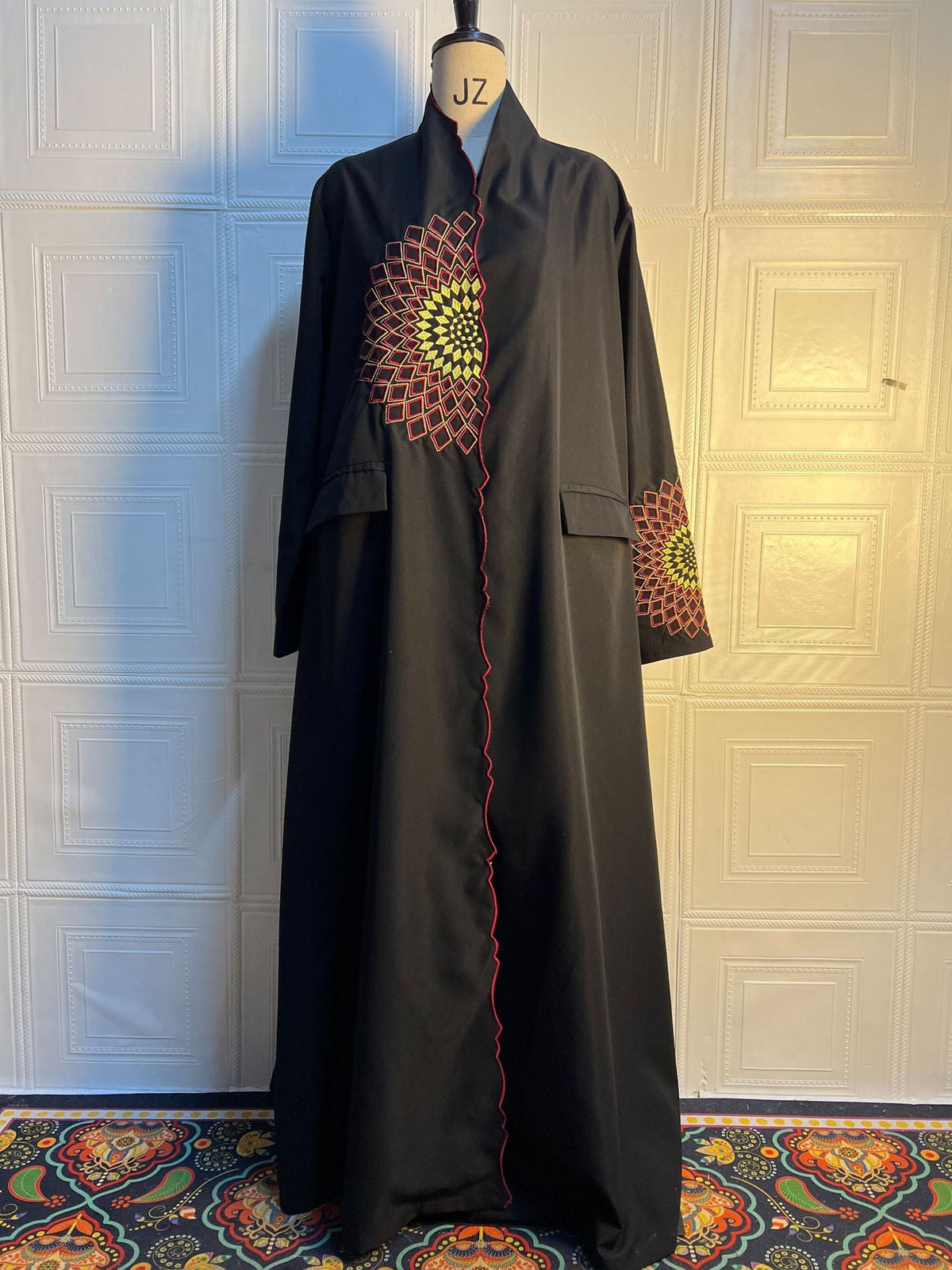 Fall Winter Arrival Women Clothing Machine Embroidery Loose Long Trench Coat