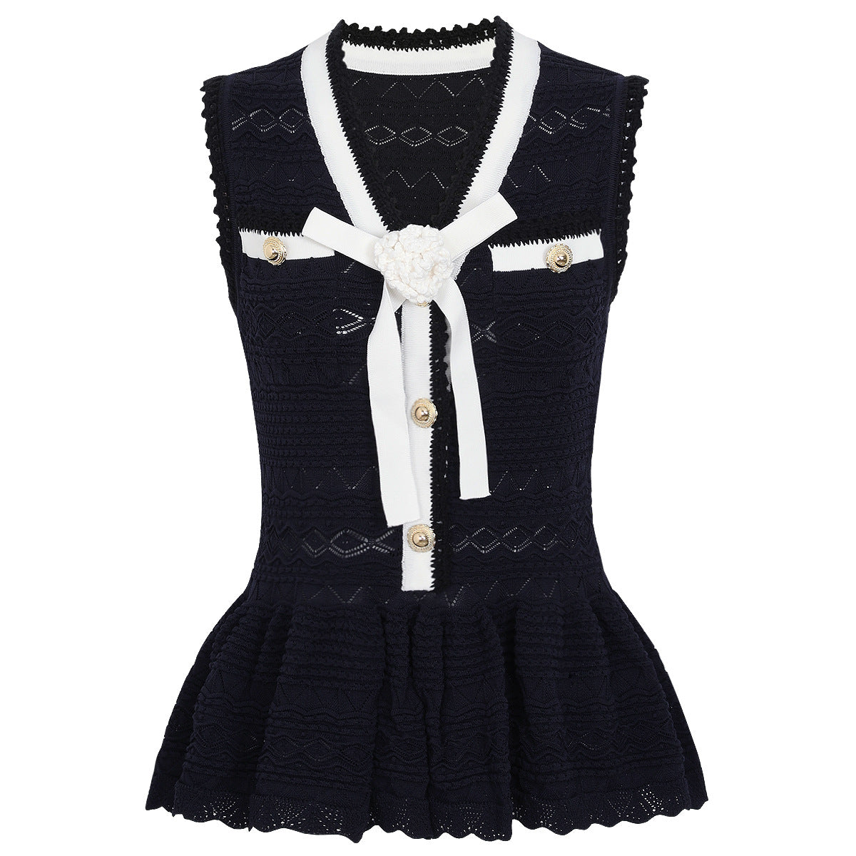 Summer Trending Knitted Women Sleeveless Shirt Skirt Two Piece Sets