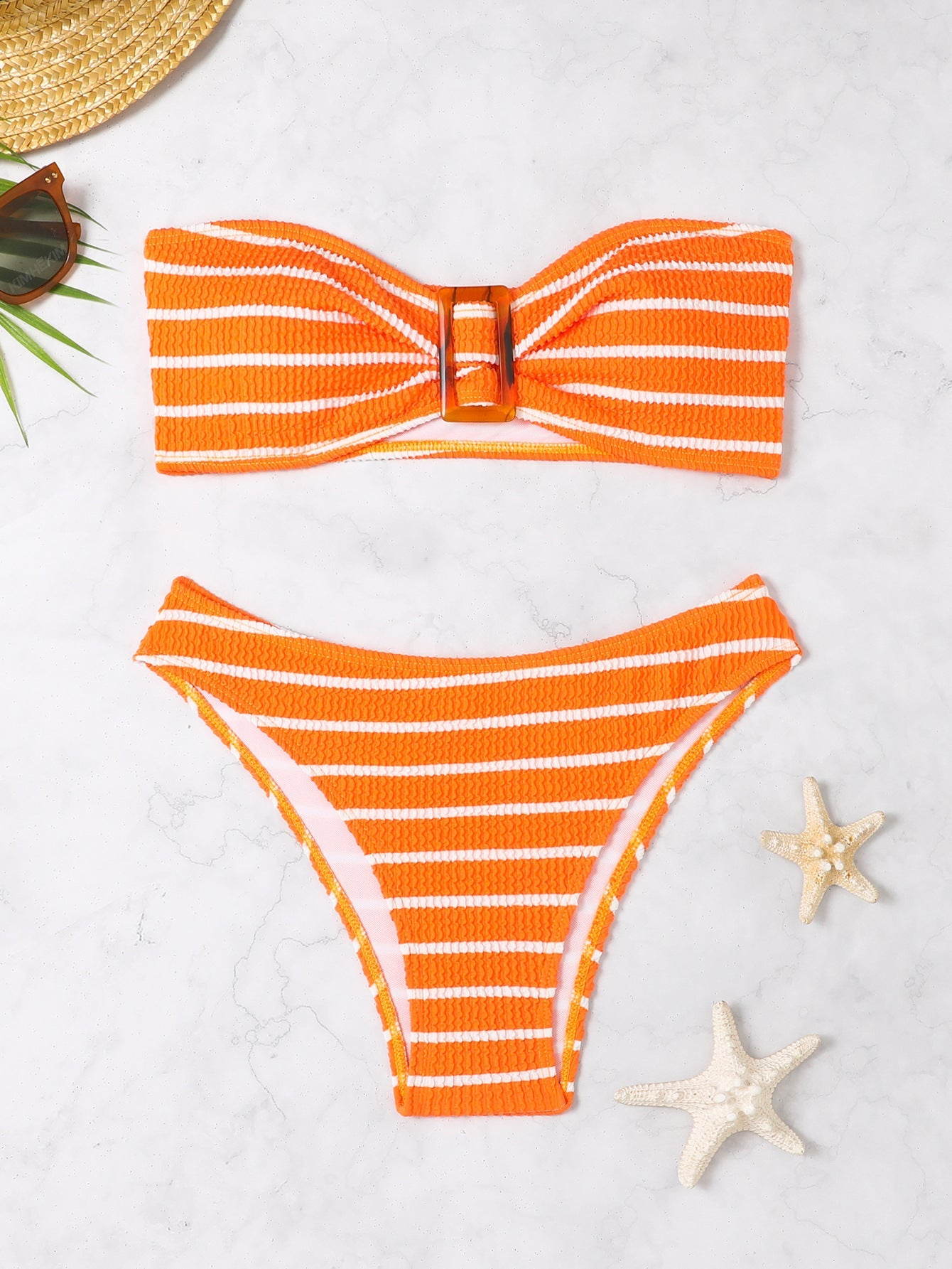 Swimsuit sexy striped tube top bikini swimsuit female bikini