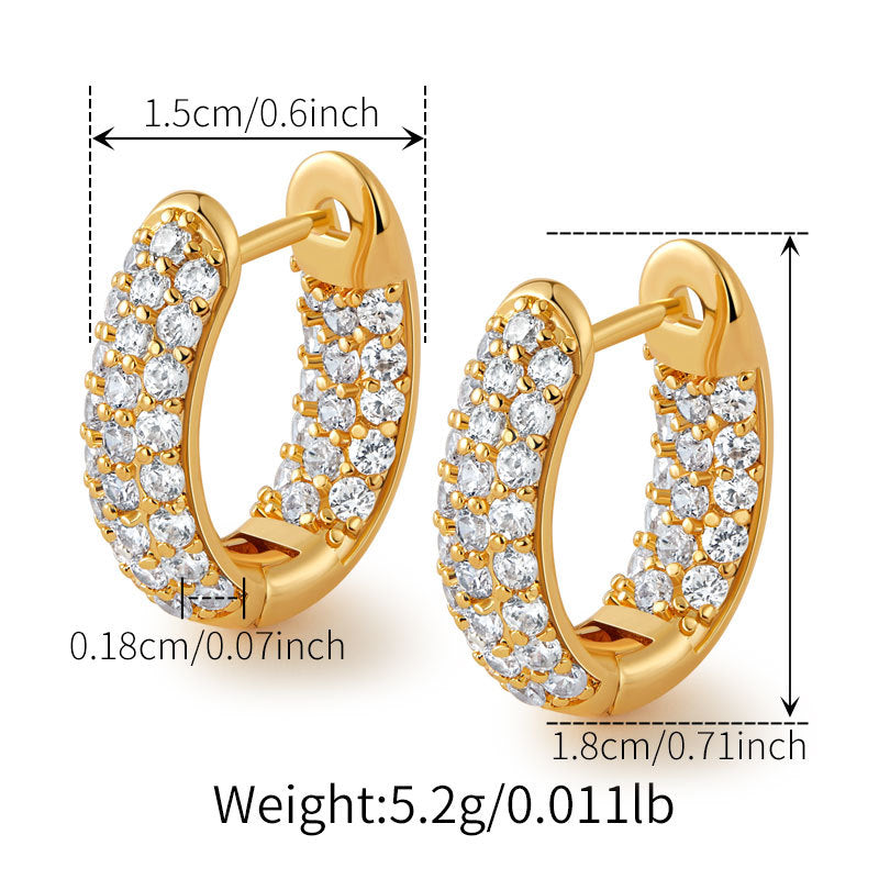Vintage Zircon Ear Cuff Earring