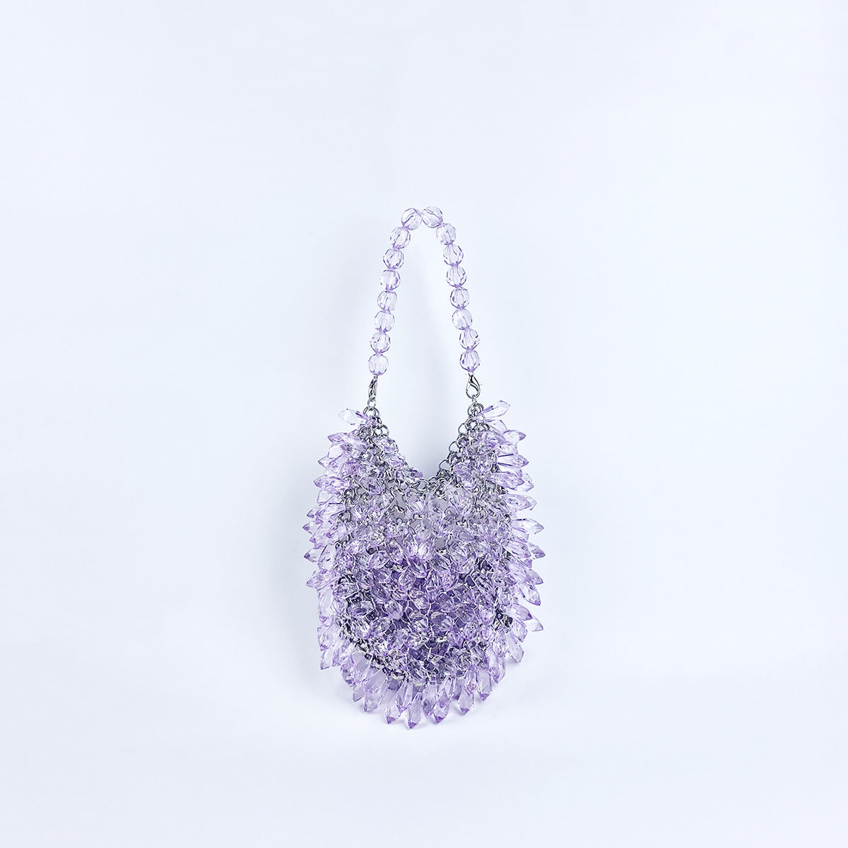 Niche Handmade Acrylic Solid Color Beads Women Portable Water Drop Bag High Sense Dinner Bag