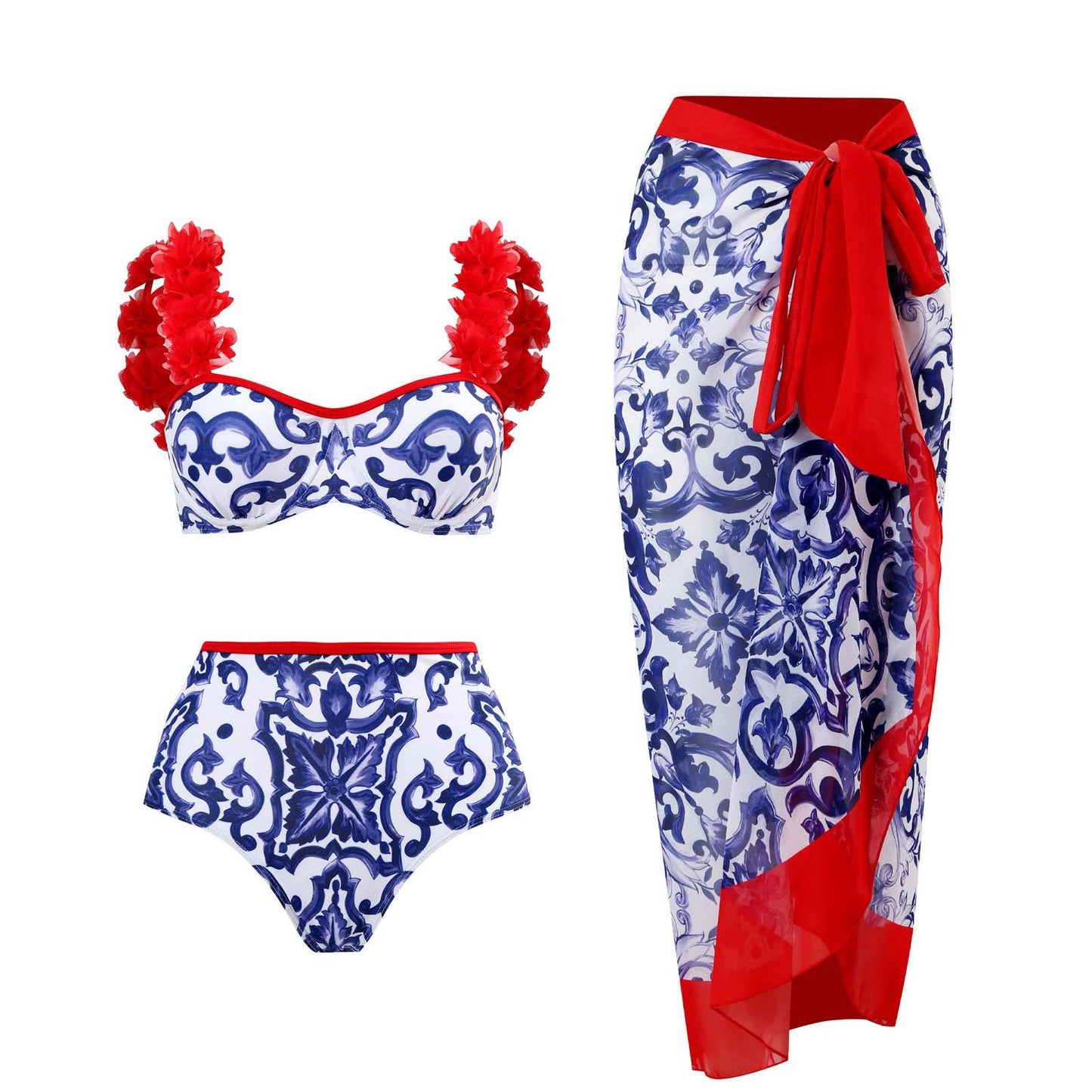 High Waist Print Bikini Swimsuit Sexy Swimwear Sexy Bikini Women