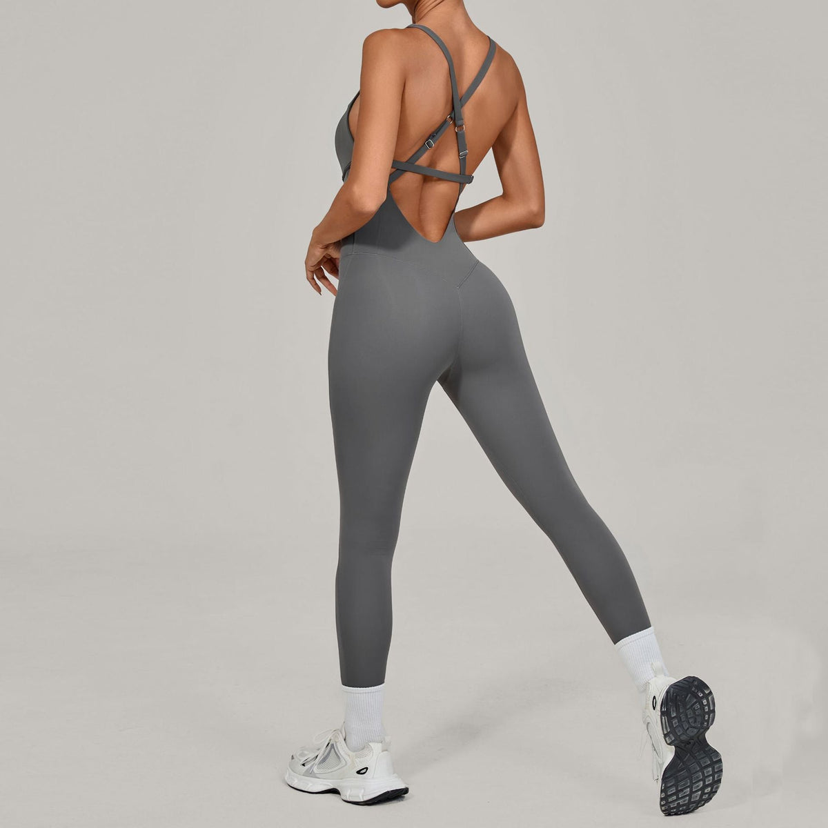 Adjustable Shoulder Strap Yoga Bodysuit Women Dance Beauty Back Tight Sports Fitness One Piece