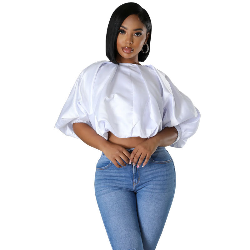 Autumn Women Clothing round Neck Arrival Design Casual Top Wear