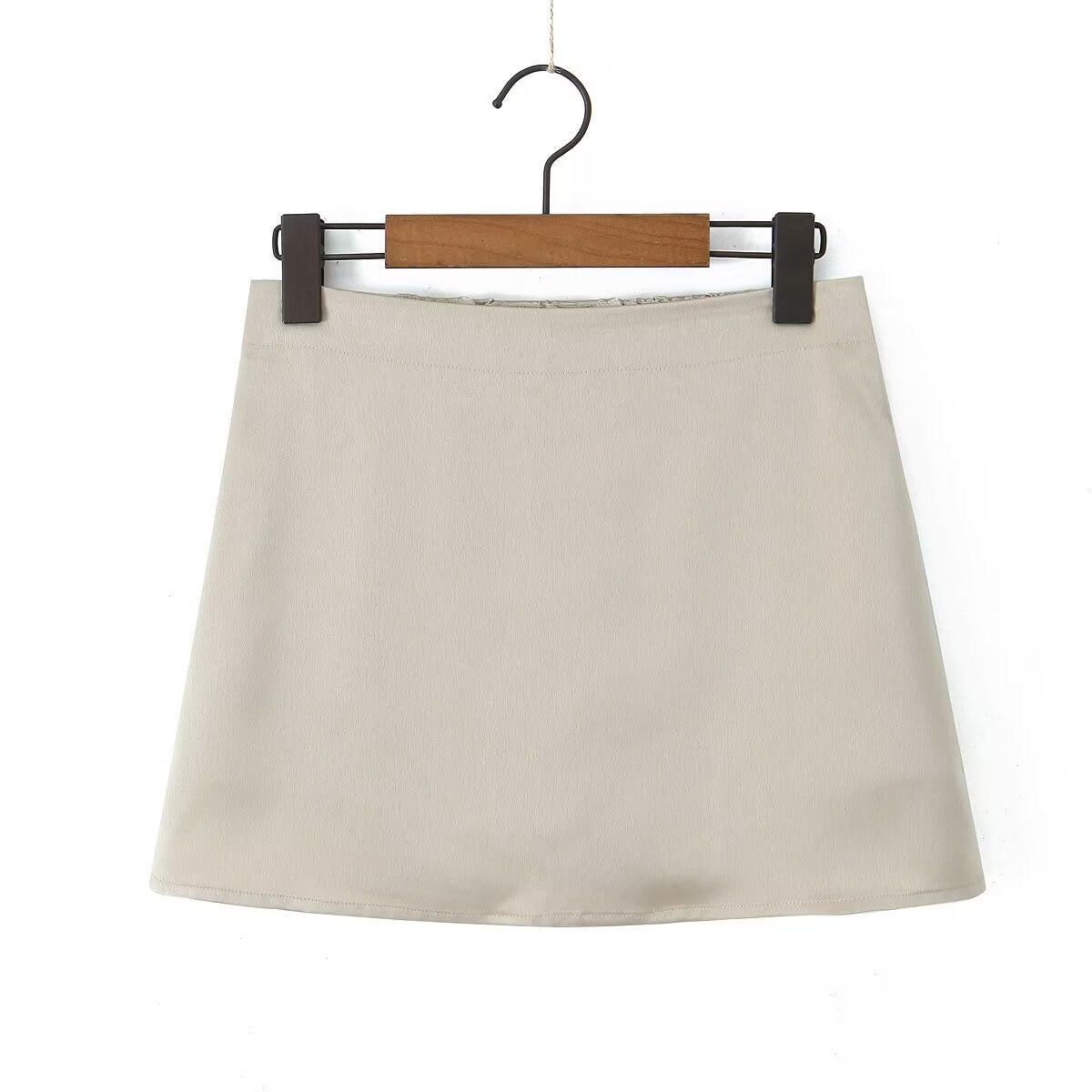 Spring Summer Women Semi Elastic Waist Classic Vacation Slimming Anti-Emptied Skirt