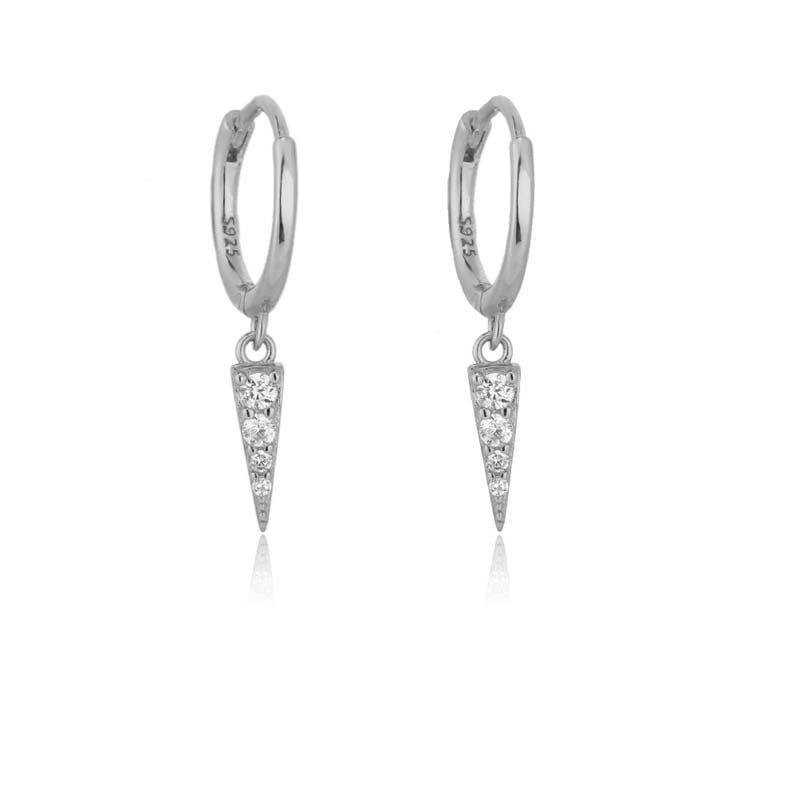 Flash Diamond Triangle Cone Earrings - Punk Style Women's Earrings