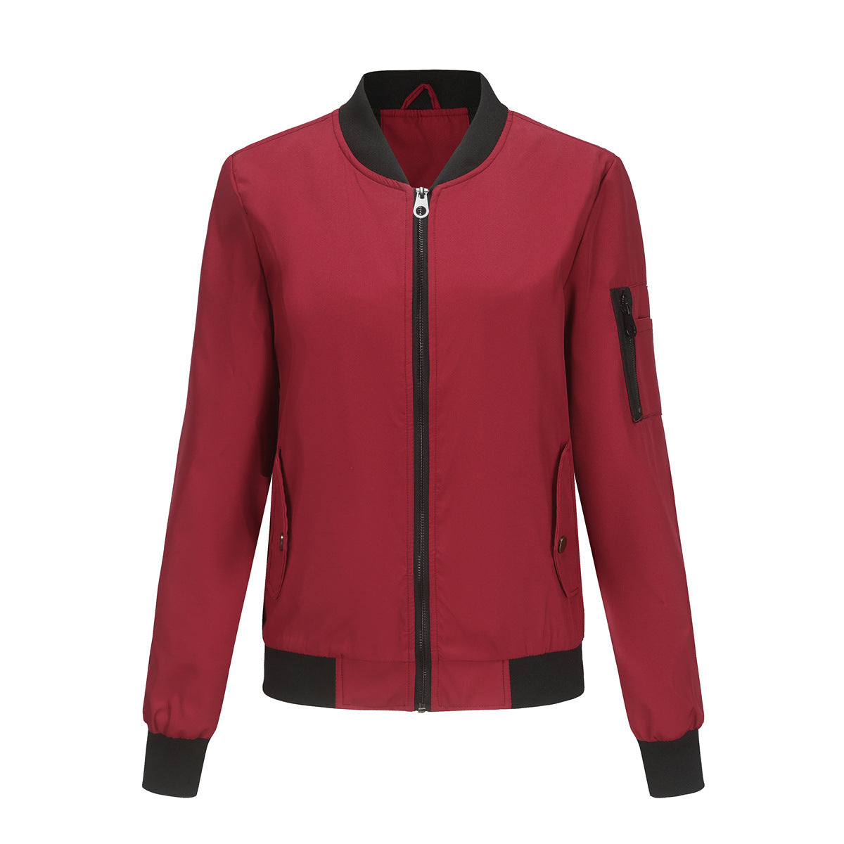 Spring Autumn Thin Flight Jacket Women Casual Long Sleeve Coat Women Loose Collared Varsity Jacket