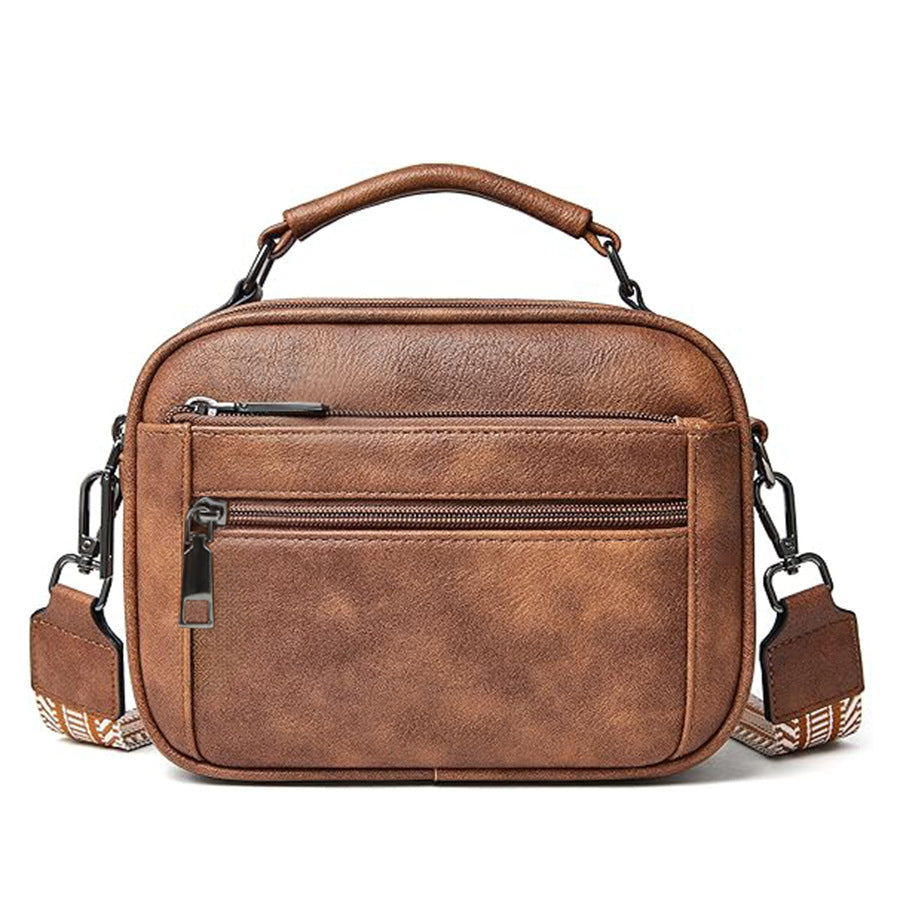 Chessboard double zipper small crossbody bag,Tote small crossbodyPU square bag, Small Crossbody Purse for Women Triple Zip,