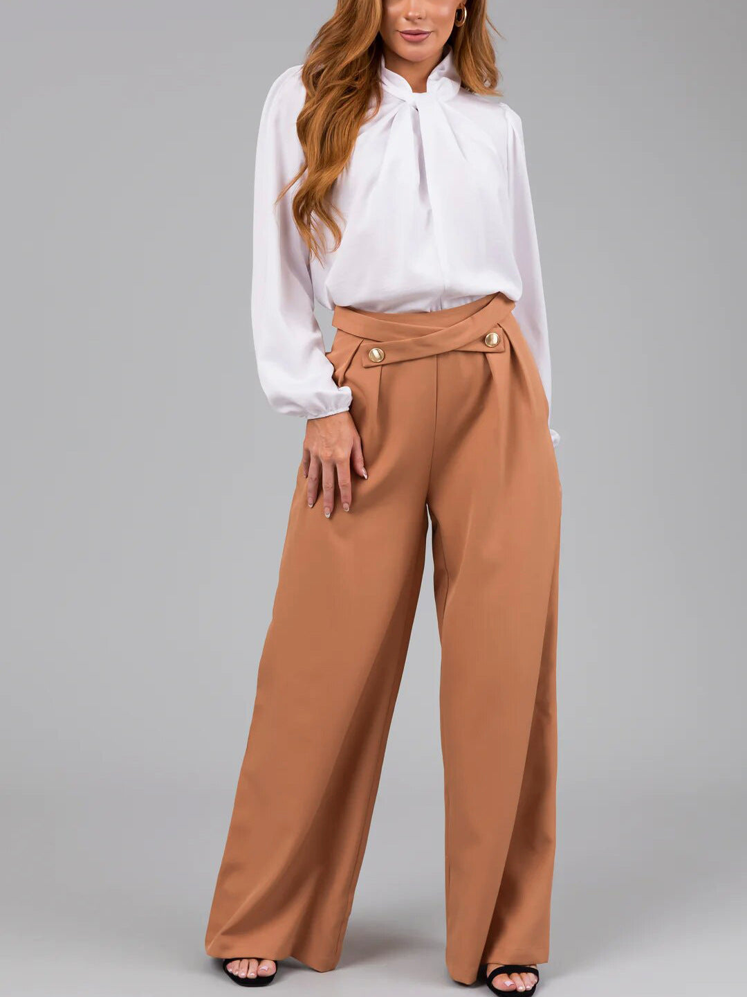 Spring Summer Casual Best Seller Loose Type Straight Leg Pants Women