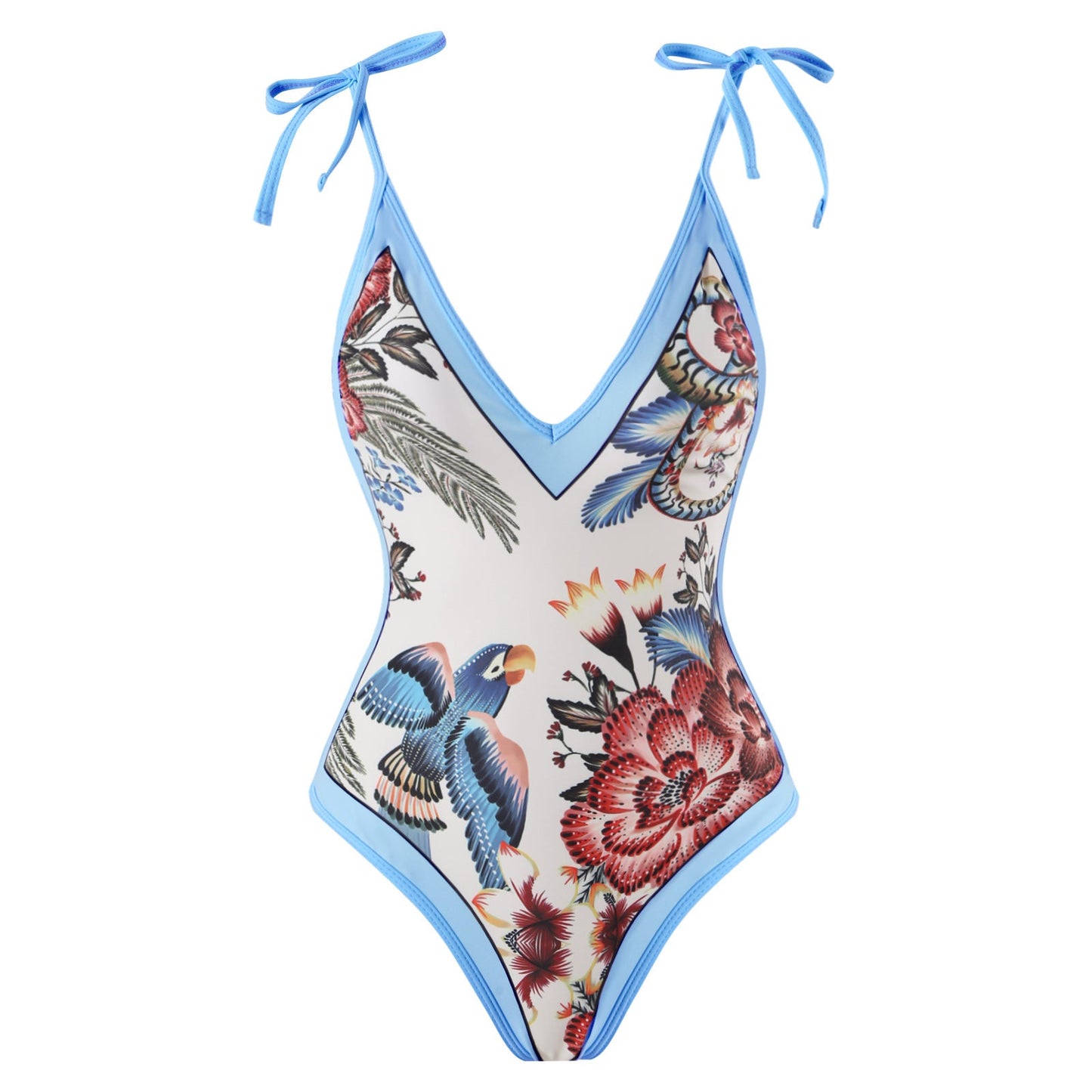 Women One Piece Swimsuit Women Skinny Slimming Retro Tied Swimsuit Suit Chiffon Dress