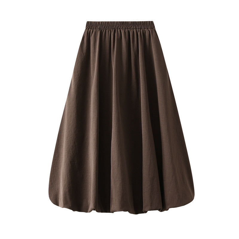 Korean Retro Bud Lantern Women Autumn Lazy Casual A line Balloon Pettiskirt