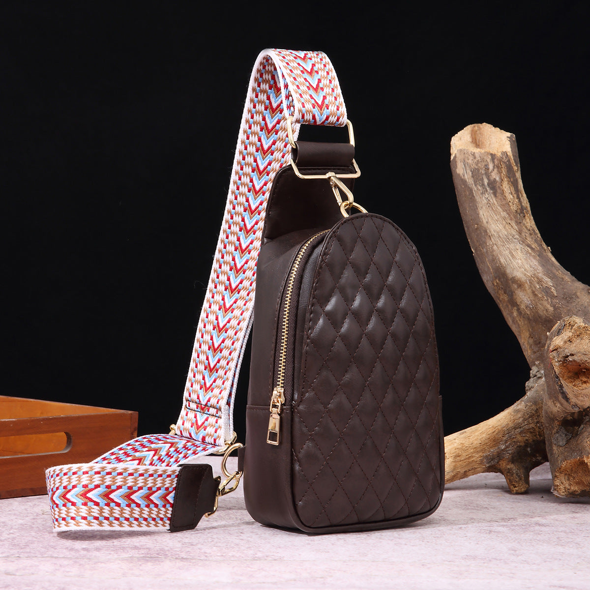 Ladies Casual Retro Chest Bag Pure Embroidered Crossbody Bag Bohemian Waist Bag