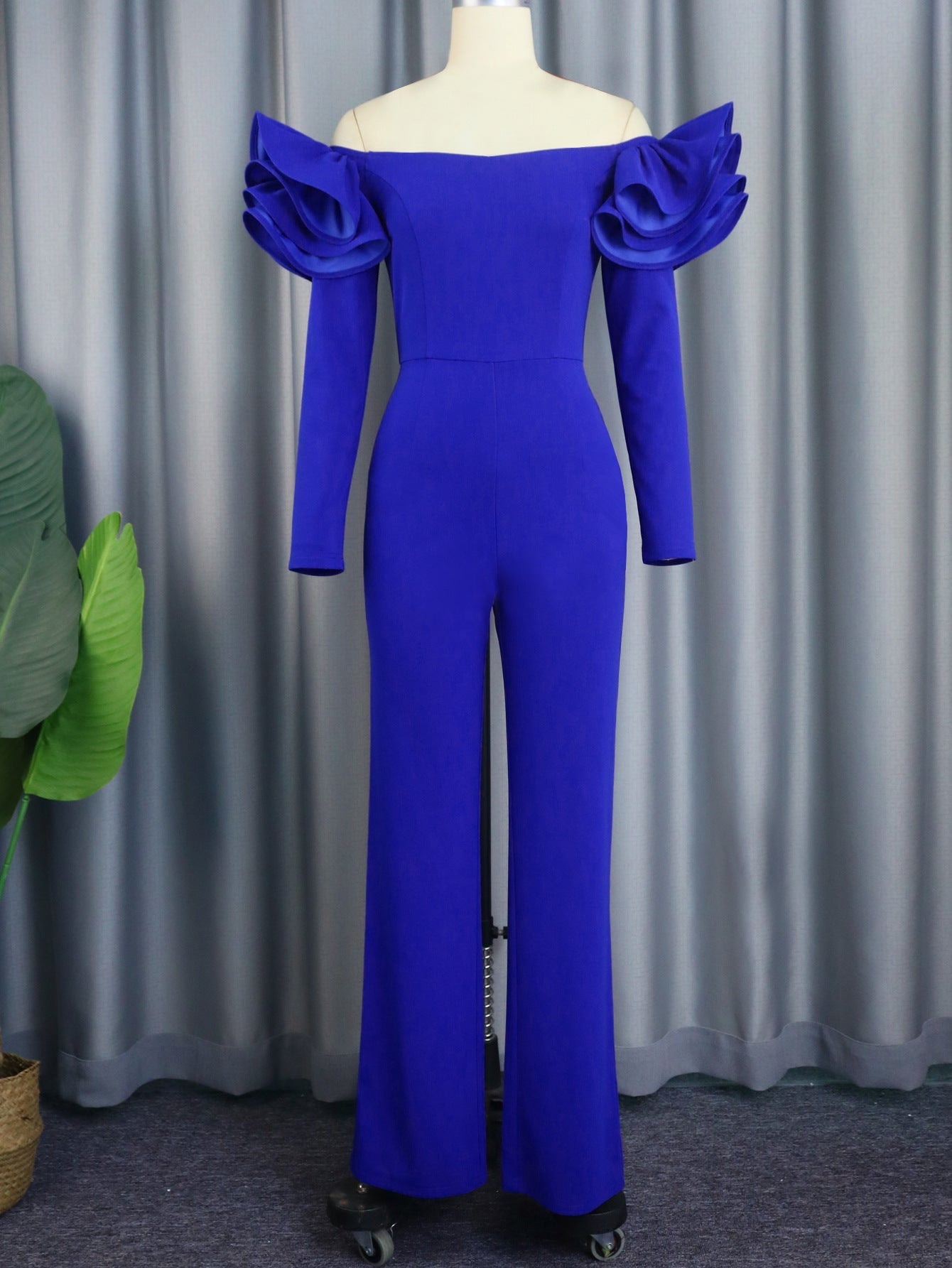 Autumn off Shoulder Elegant Jumpsuit Office Long Sleeve Women Jumpsuits