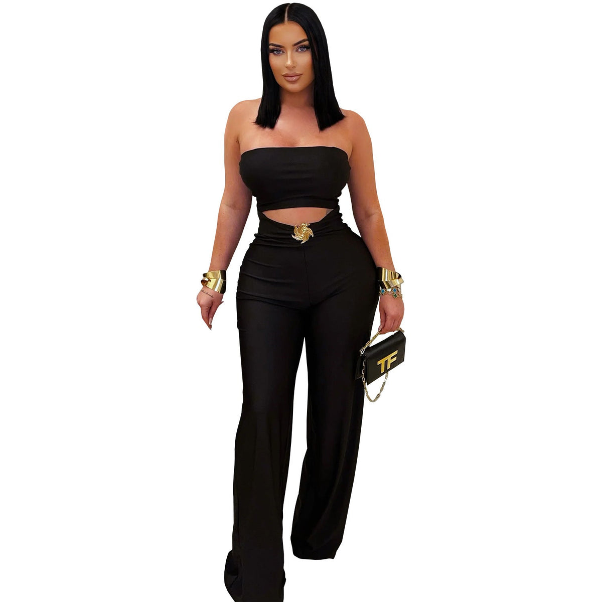 Women Wear Summer Slim Stretch Casual Jumpsuit