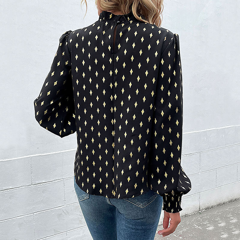 Autumn Clothing Long Sleeve Bronzing Shirt Women