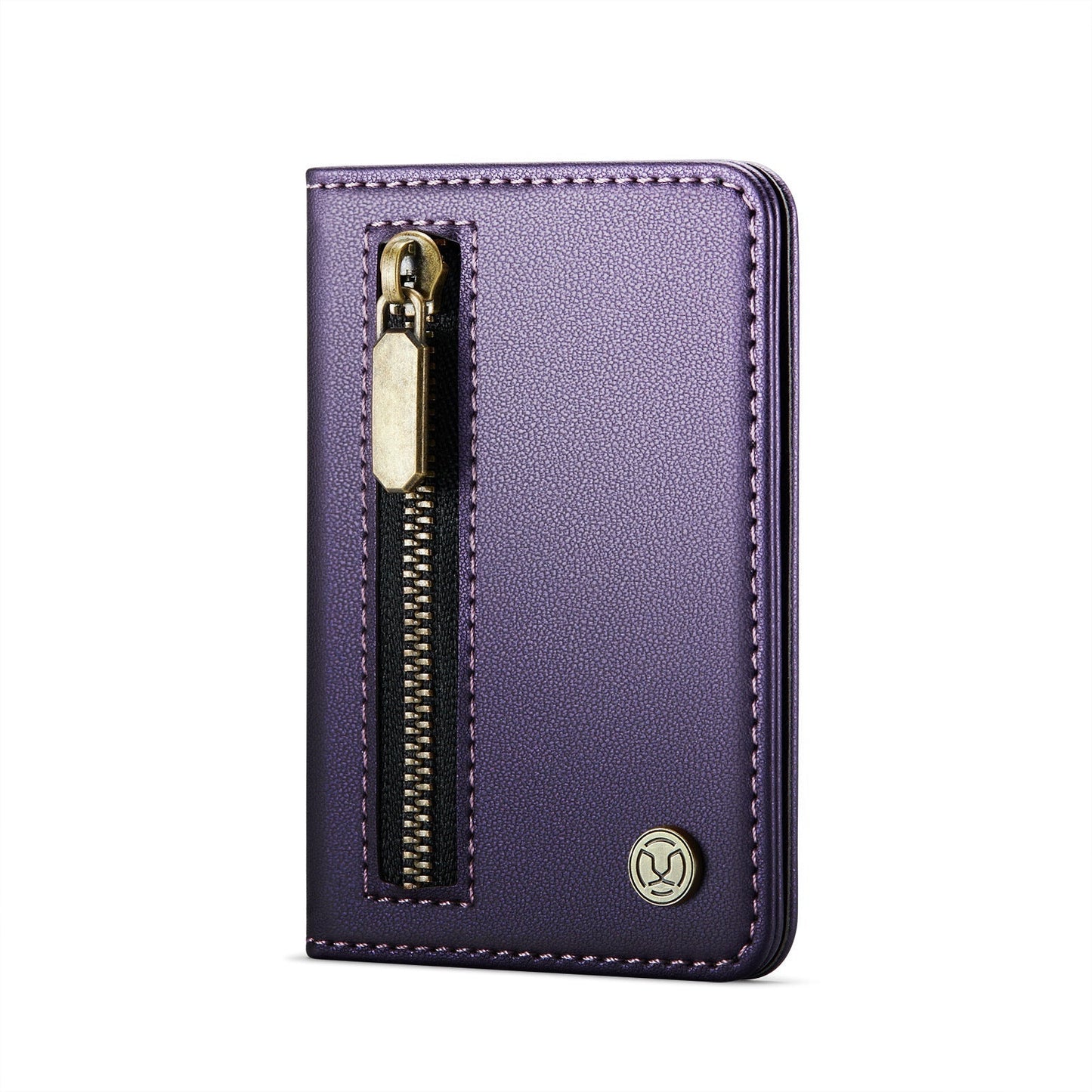 Magsafe ring magnetic card case  for iPhone17 card anti-theft brush 16/15/14/13 zipper change bag Wallet Magnetic Card Holder RFID Blocking, PU Leather Minimalist Phone Wallet Compatible with MagSafe Phones