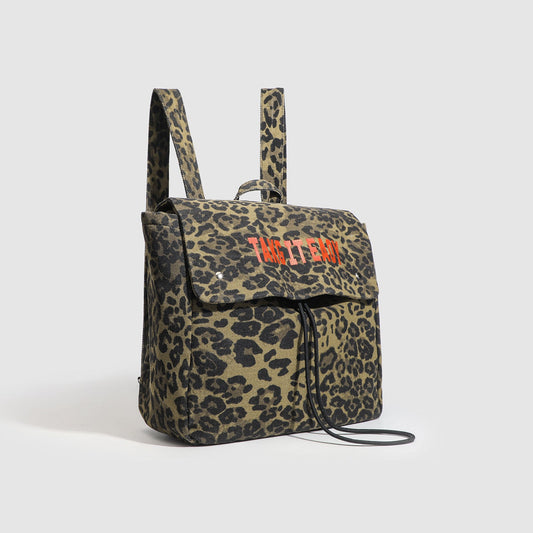 Girls Backpack - Stylish Female Leopard Print Backpack, Perfect Schoolbag for Ladies, Travel-Light Large Capacity Backpack Purse