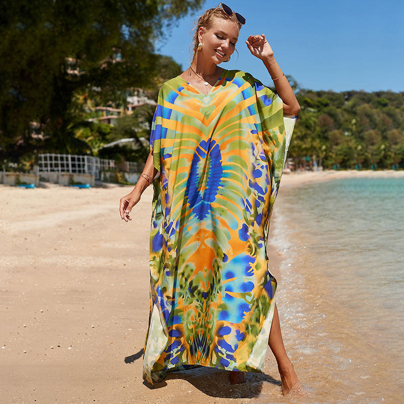Bohemian Beach Robe ¨C Sexy Loose-Fit Bikini Cover-Up, Vacation Sun Protection Kimono