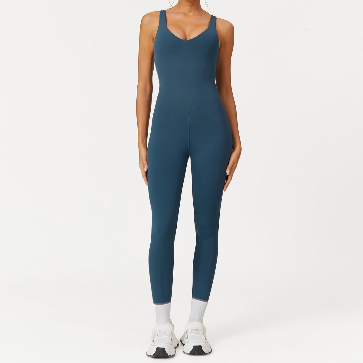 Nude Feel Beauty Back Yoga Jumpsuit Yoga Clothes One Piece Sports Fitness Tight Jumpsuit