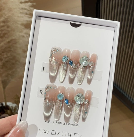 1034- Handmade press on nails fake nails removable