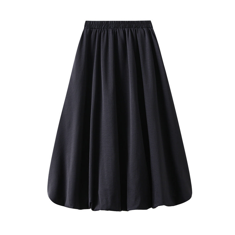 Korean Retro Bud Lantern Women Autumn Lazy Casual A line Balloon Pettiskirt