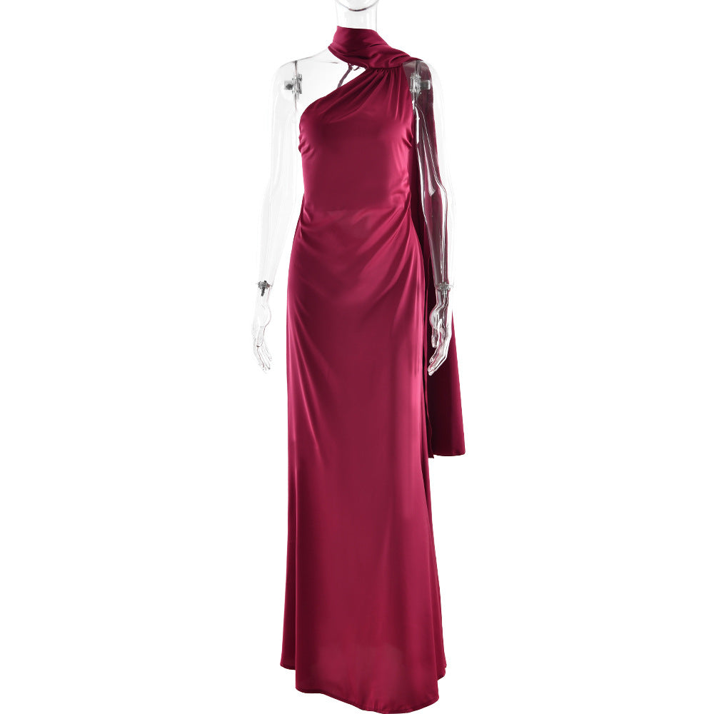 Elegant Women Ribbon Dress Fashionable Sexy Backless Slim Dress