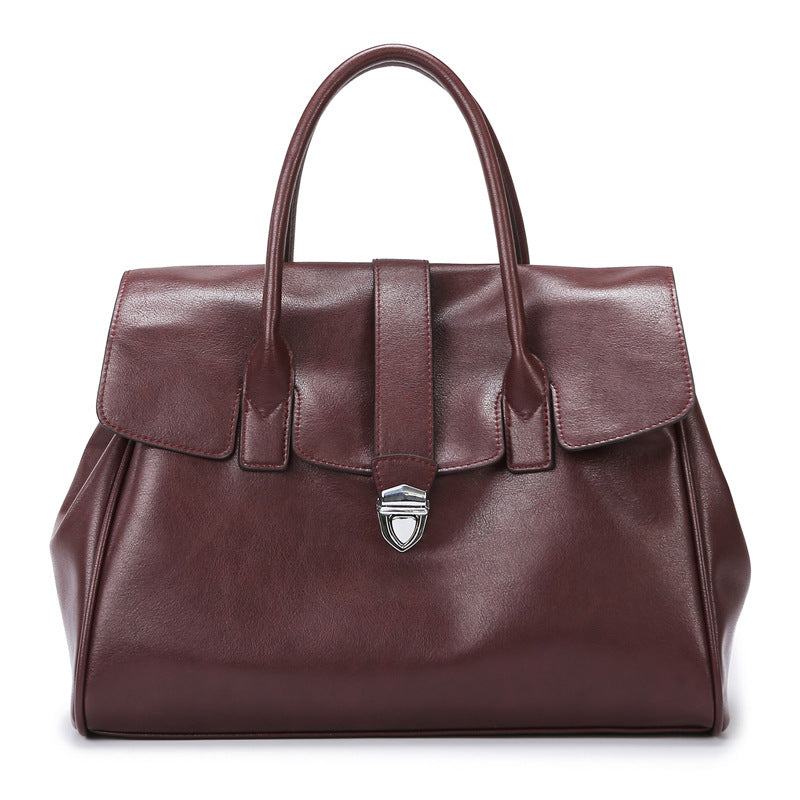 Handbags Women Autumn Winter Soft Leather Tote High Sense Large Capacity Office Women Bag