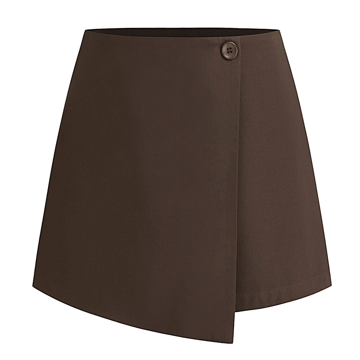 Women Clothing Irregular Asymmetric Stretch Pantskirt Summer High Waist Zipper Button Culottes for Women