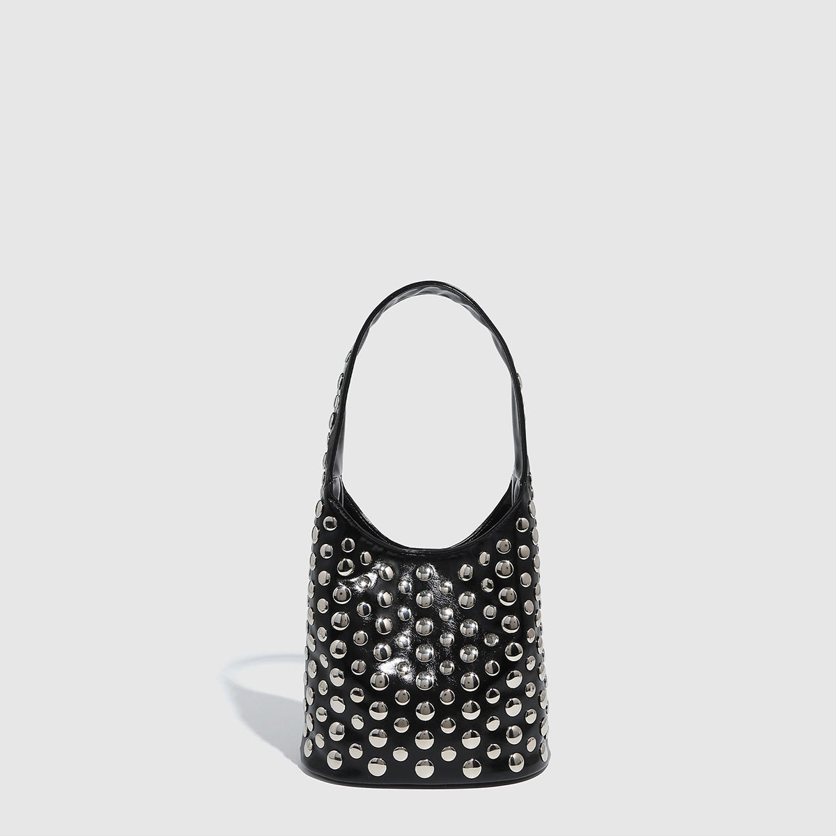 Rivet Large Bag Large Capacity Office Bag Portable Shoulder Bag Steampunk Women Bucket Bag