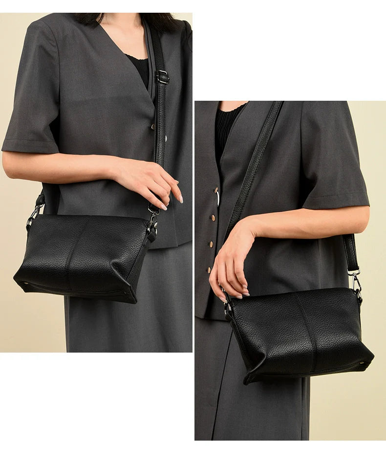 Western Style Soft Leather Women's Crossbody Bag | Fashion Small Square Shoulder Bag (Commuting & Casual Handbag)