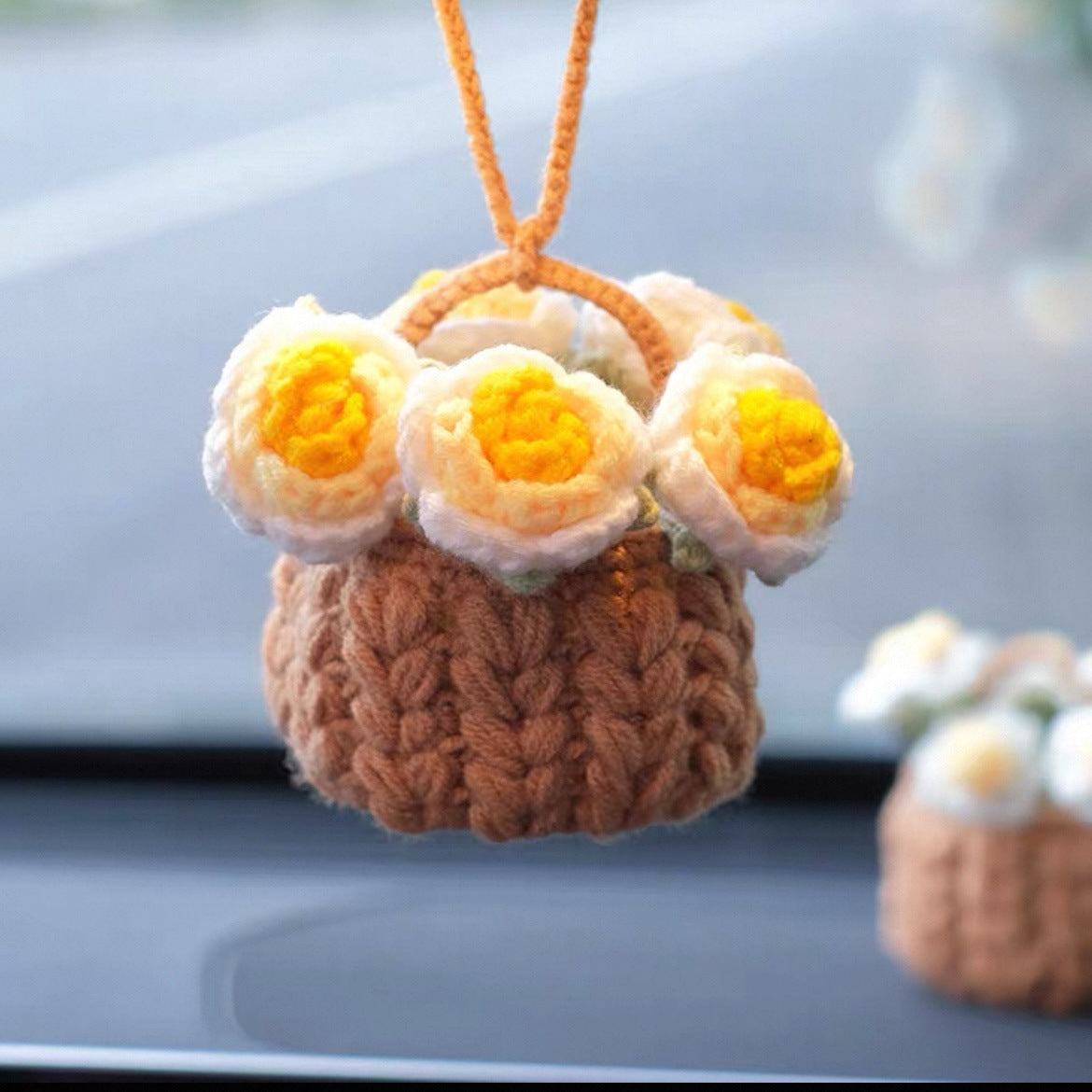 Car plant pendant Car decoration Rearview mirror pendant Creative wool in the car