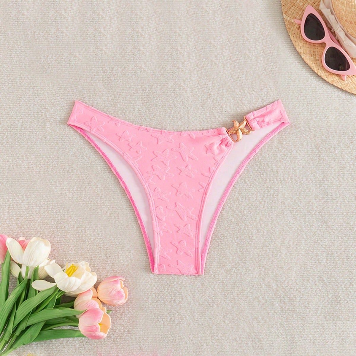 Lace up Sexy Bikini Special Fabric Bikini Swimsuit Women Solid Color Bikini