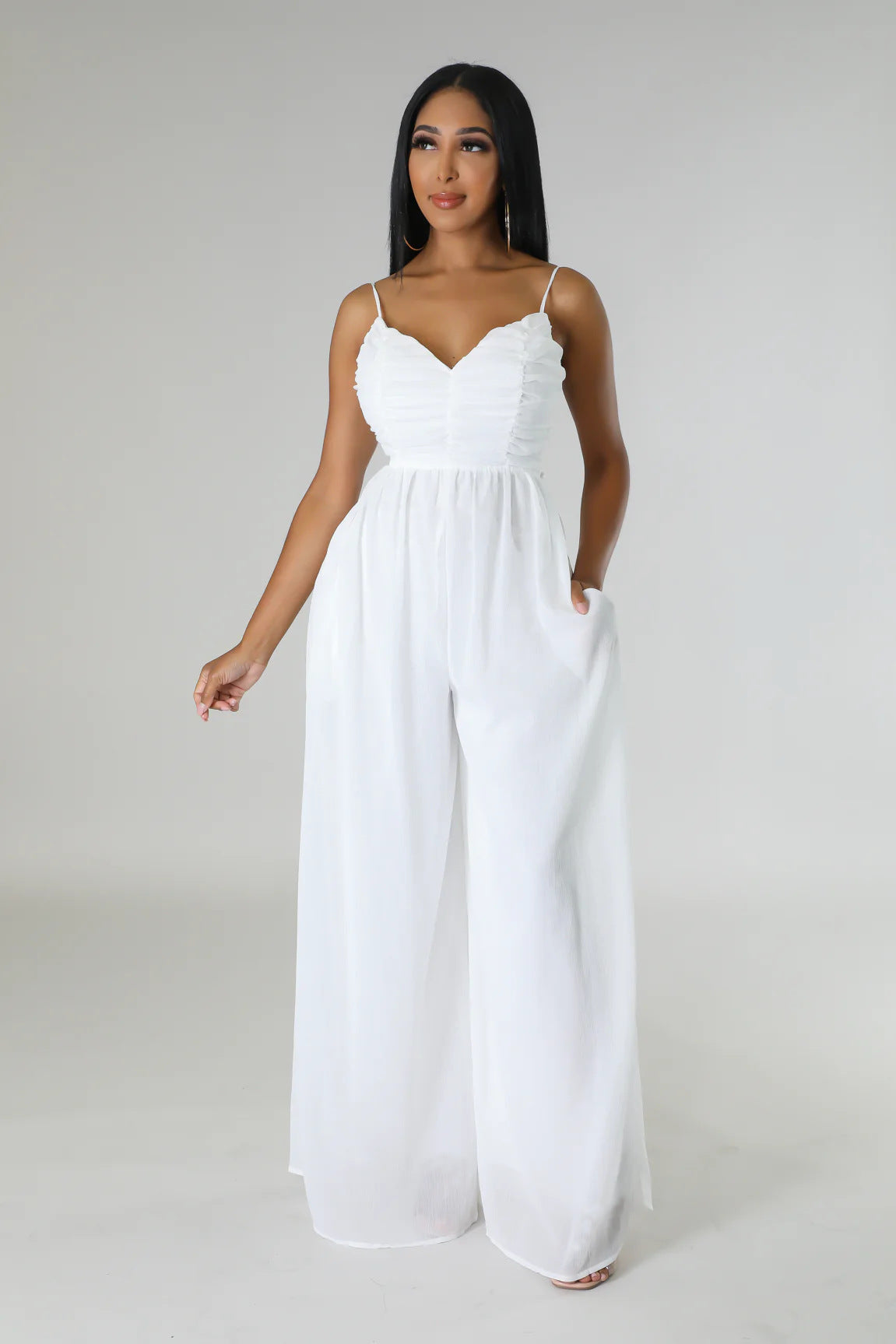 Summer Sling Backless Sexy Solid Color Women Jumpsuit Casual