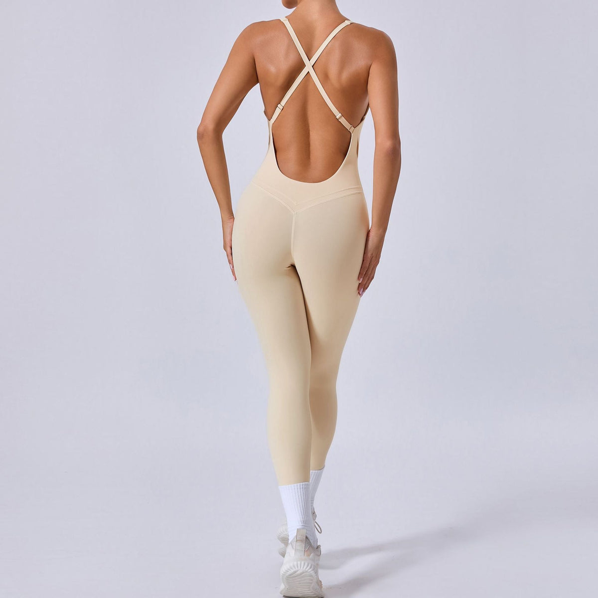Autumn Sand Cross Beauty Back Exercise Yoga Bodysuit Adjustable Shoulder Strap Hip Lifting One Piece Yoga Clothes