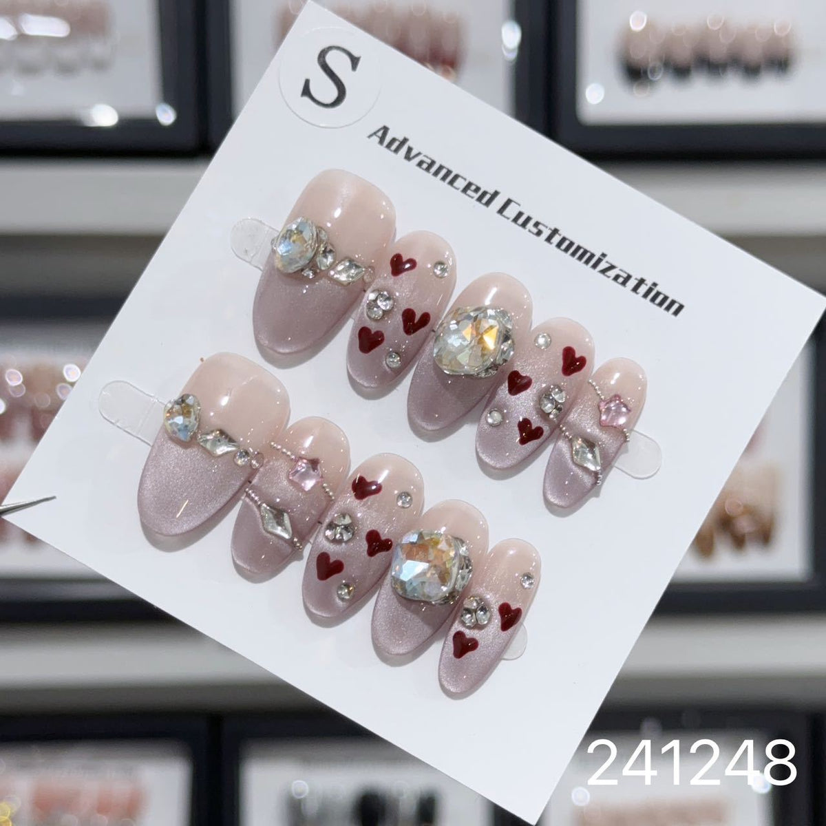 1030- Handmade press on nails fake nails removable