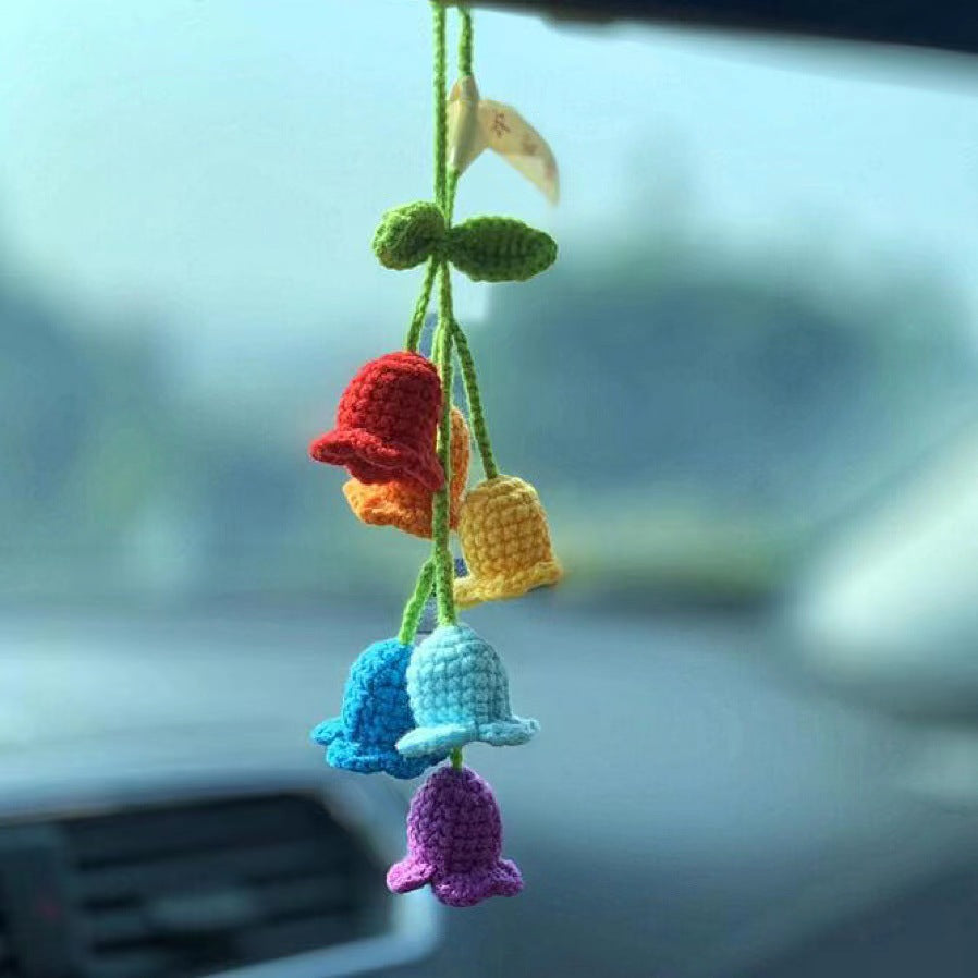 Car plant pendant Car decoration Rearview mirror pendant Creative wool in the car