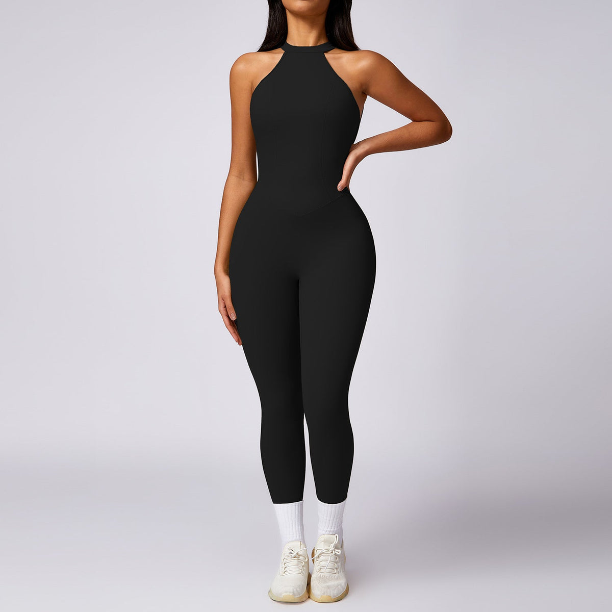 Sollinarry Peach Hip Raise Beauty Back Yoga Jumpsuit Women Outdoor Running Tight Sports Quick Drying Workout Clothes