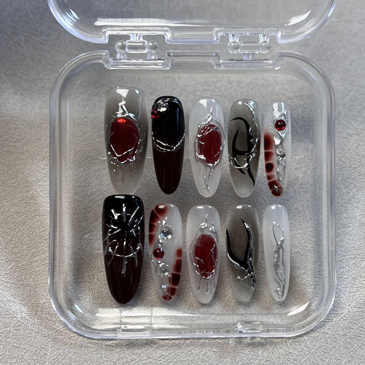 0982- Handmade press on nails fake nails removable
