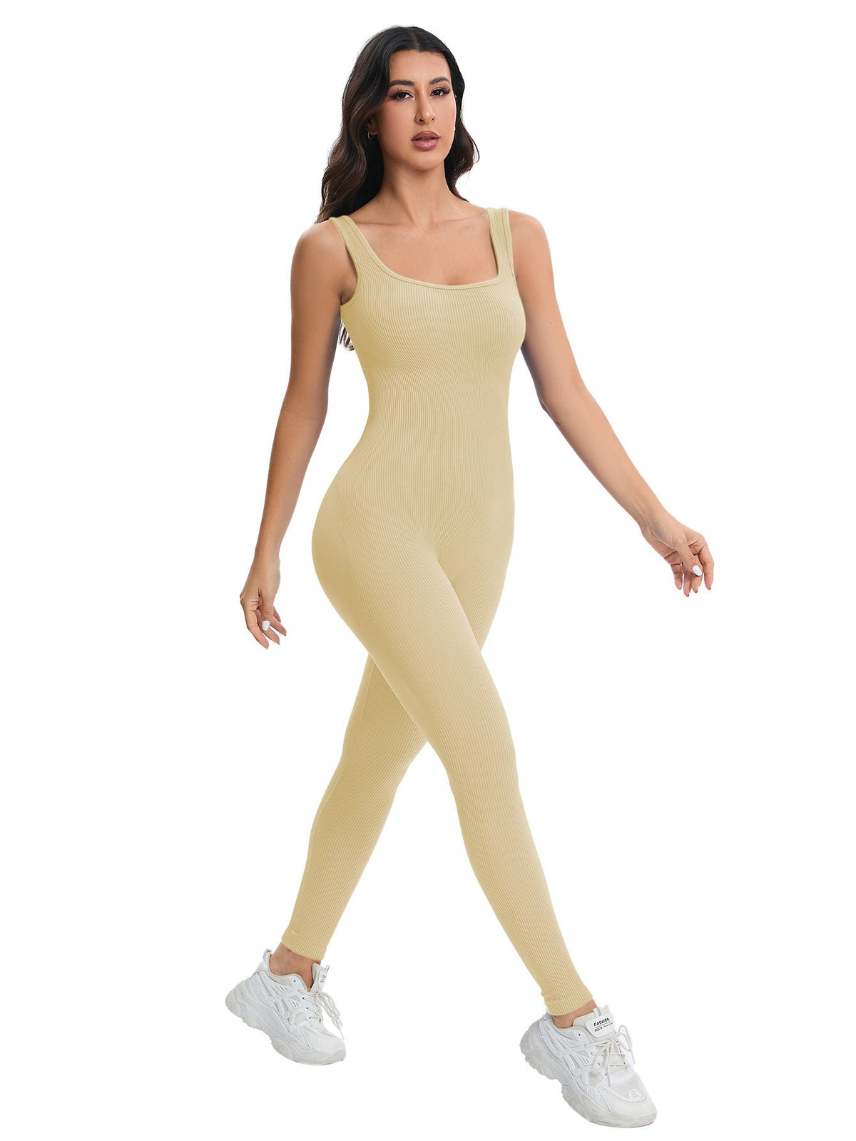 Sports Yoga Bodysuit Trousers Running Workout Quick Drying Breathable Seamless Knitted Peach Hip Slim Fit
