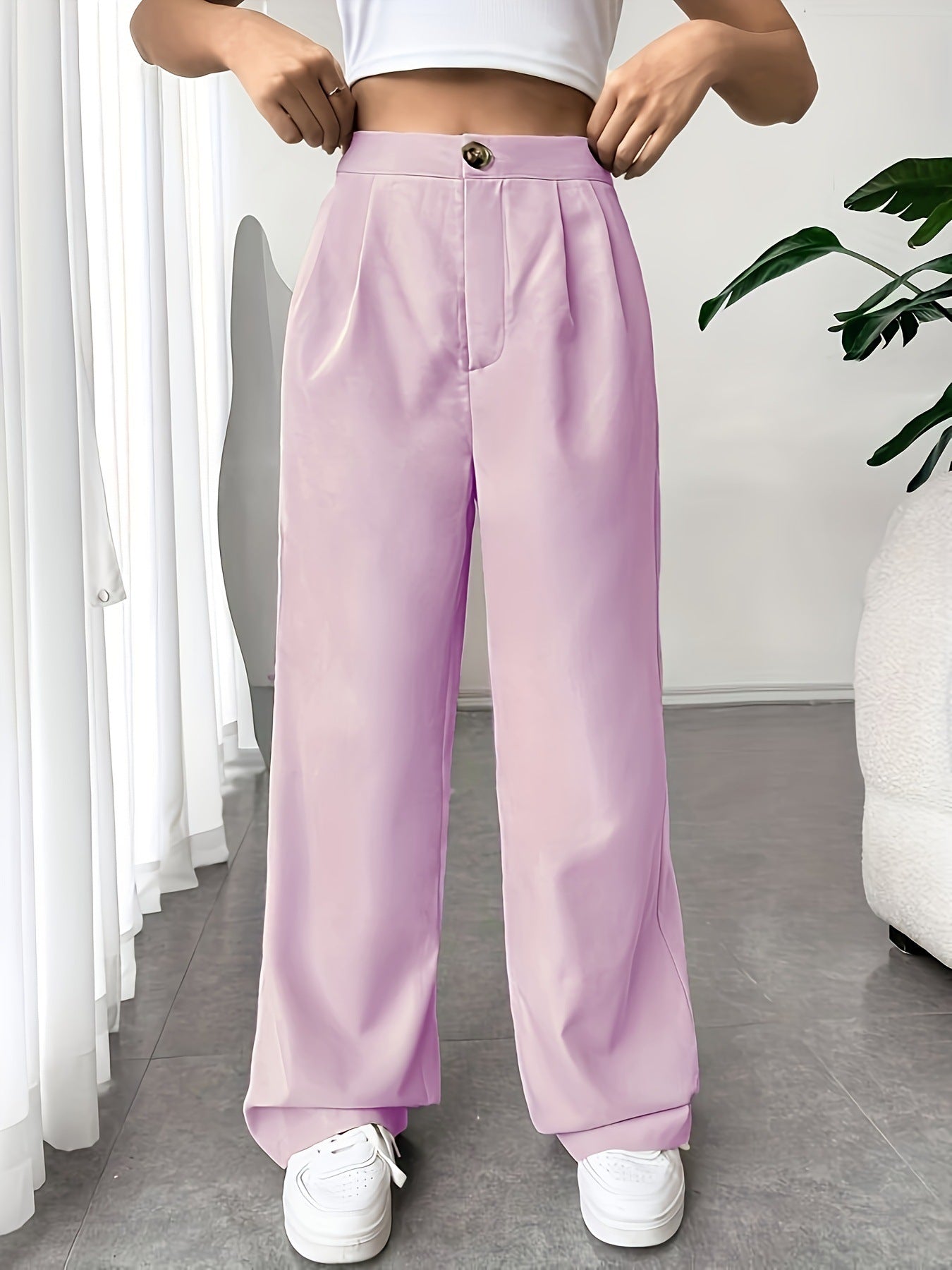Autumn Winter tailored trousers Women High Waist Drooping Loose Straight Slimming Casual Mop Pants