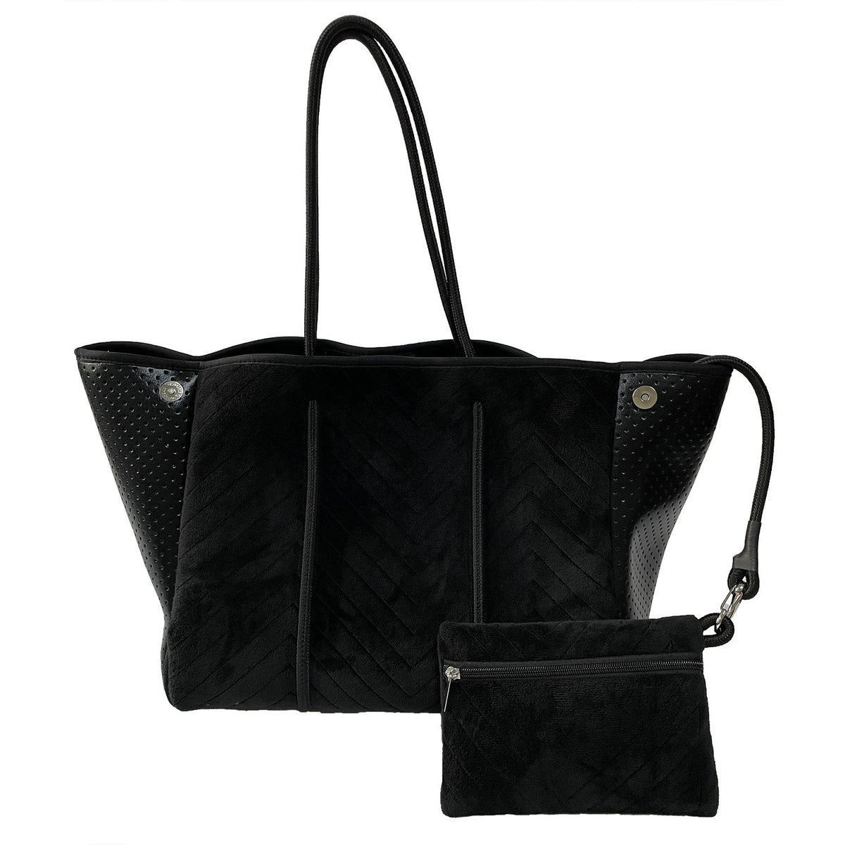Neoprene Perforated Tote Set – Mother-Child Beach Bag, Water-Resistant Gym & Swim Duffle