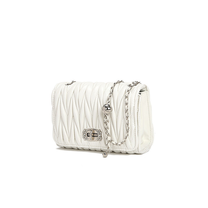 Bag Women Winter Pleated Chain Small Golden Balls Crossbody Bag